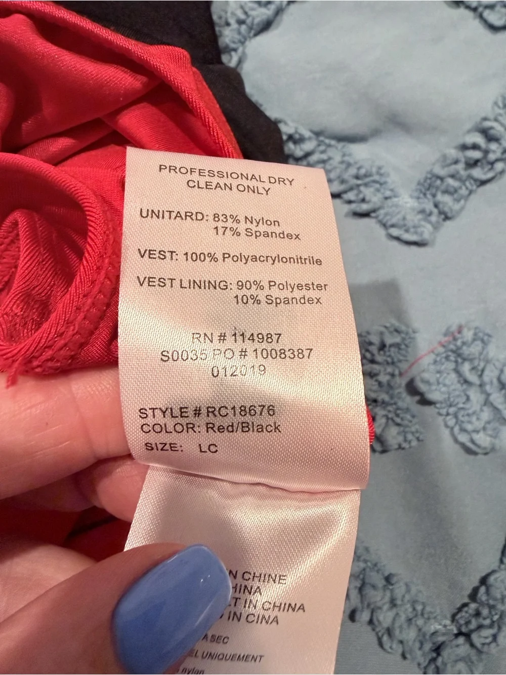Revolution Dancewear Red Plaid Unitard Catsuit LC